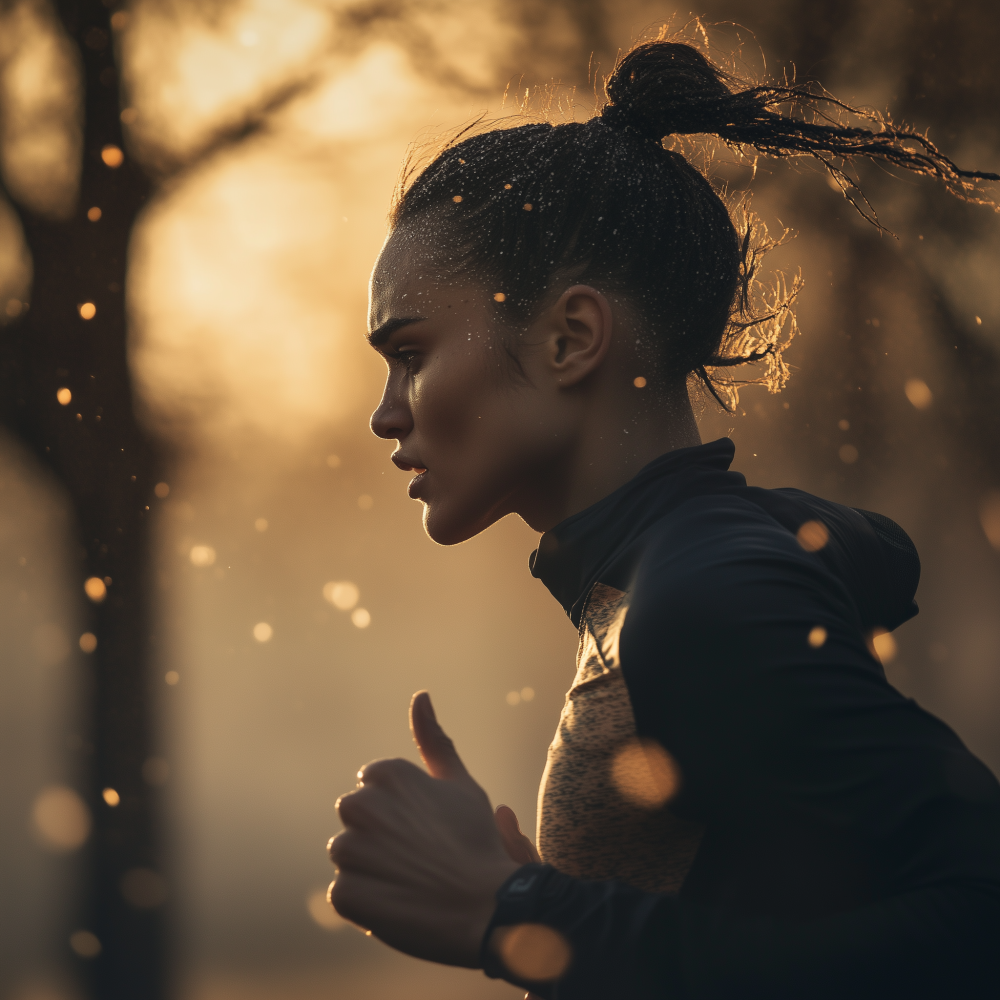 An illustration of an AI agent, Vera, analyzing a user's data patterns for running, finance, and sustainability preferences.