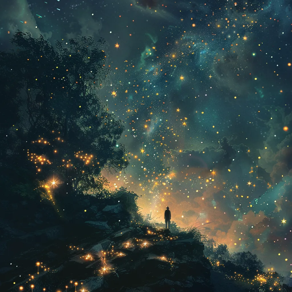 An abstract image visualizing a world where AI extends human creativity, acting as a partner rather than a replacement.