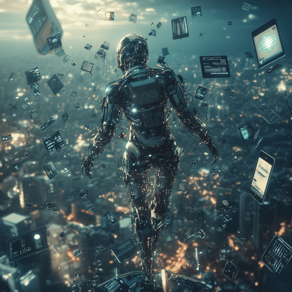 An abstract image representing the visionary technology being built at Balnce to engineer AI that serves people.