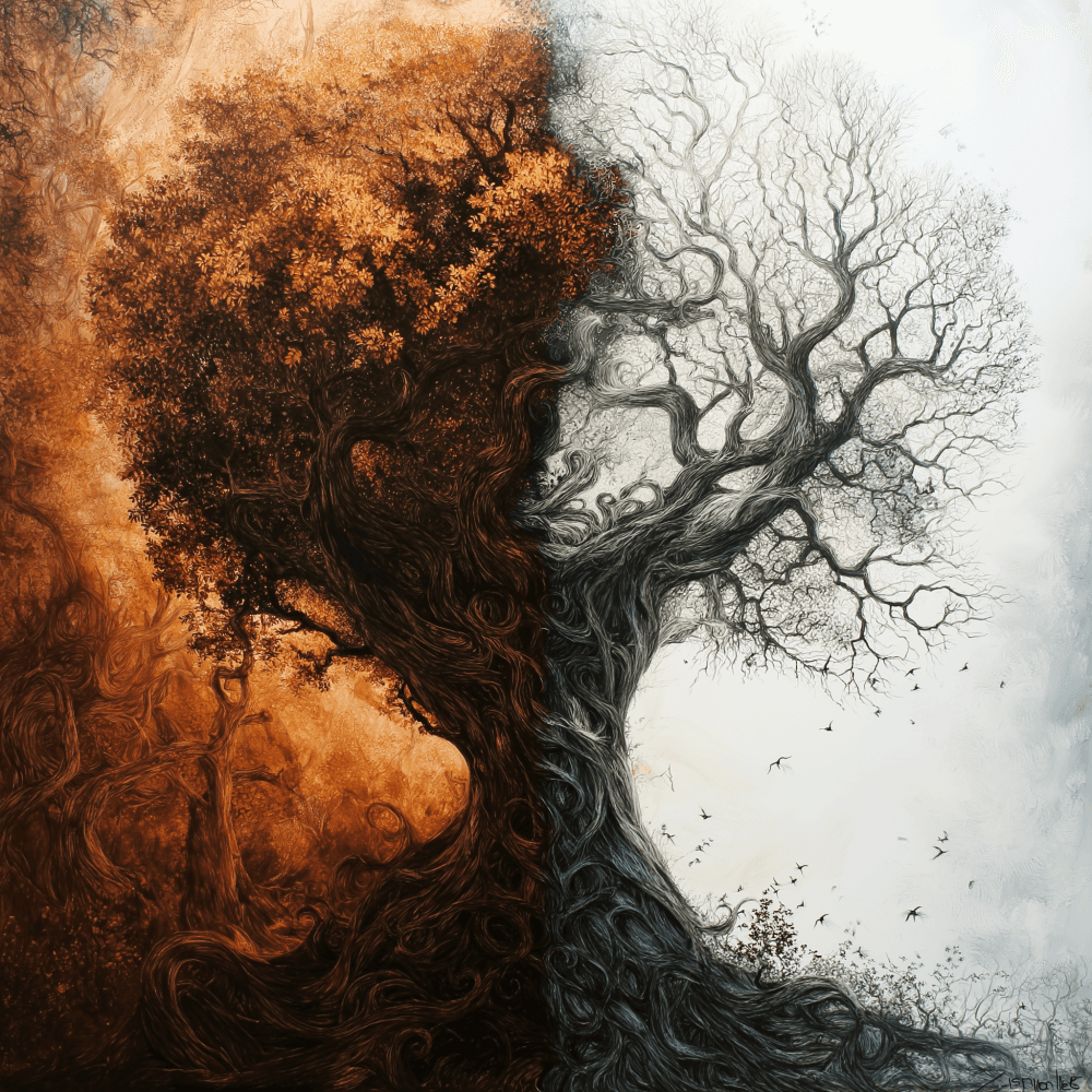 A visual metaphor for the reinvention of marketing, where the old advertising industry must evolve or face extinction in the age of intention.