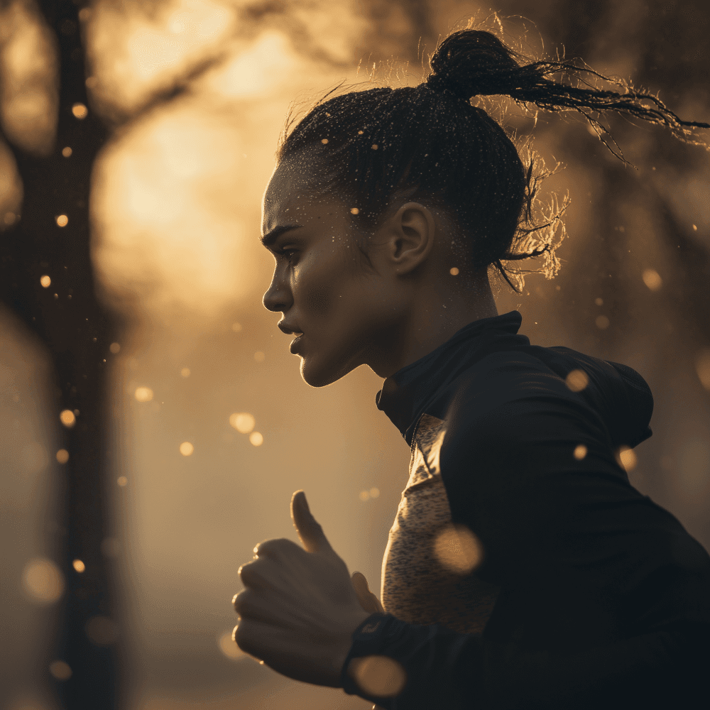 An illustration of an AI agent, Vera, analyzing a user's data patterns for running, finance, and sustainability preferences.