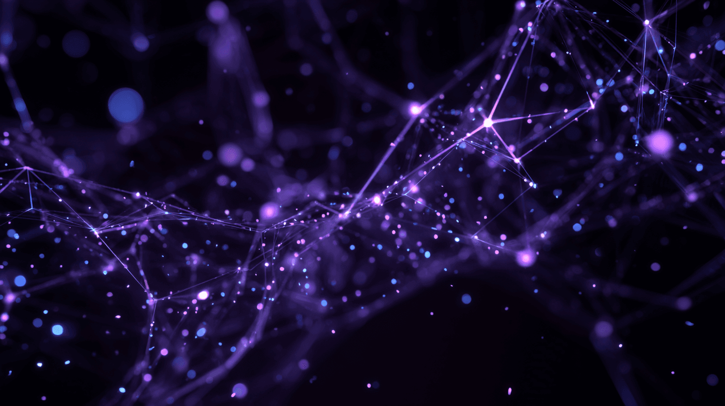 A beautiful, intricate network of glowing lights, representing a complex and elegant system.