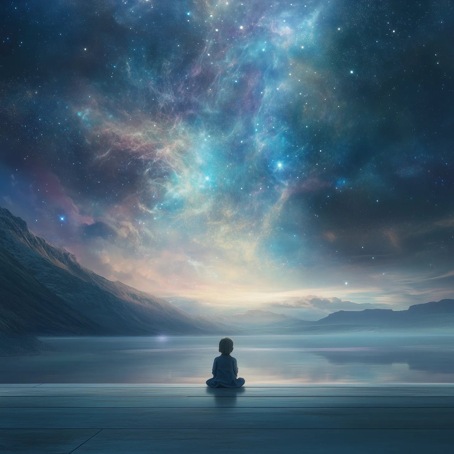 An abstract image representing a universe contained within a person, symbolizing the uncontainable nature of human consciousness.
