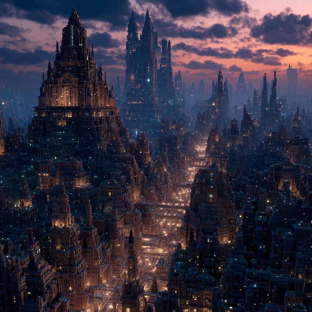 An 8k analytics line of a new techno-civilization, representing the shift to new metrics of progress like 'Dreams Manifested' and 'Flourishing Quotient'.