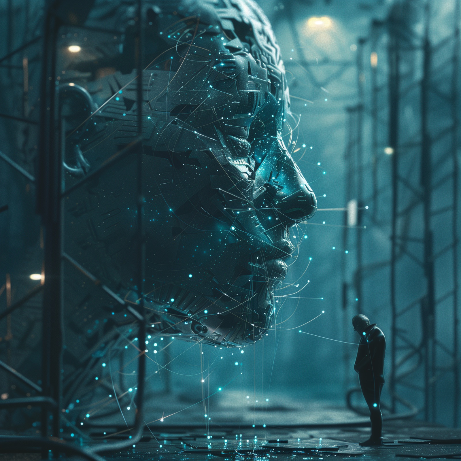 An illustration emphasizing that the AI Internet must be built upon a foundation of trust, transparency, and security.